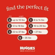 Huggies Skin Essentials Baby Diapers for Sensitive Skin, Size 4 (22-37 lbs), 52 Ct (Select for More)