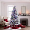 thumbnail image 3 of Holiday Time 7.5' Pre-lit Flocked Frisco Pine Christmas Tree, Green, 3 of 7