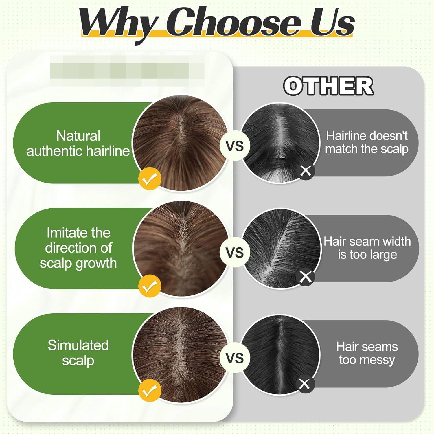 Hair Toppers for Women, Real Human Hair 130% Density, Hair Loss Cover No Bangs, Hair Extensions for Thinning Hair, Silk Base Three Clips in Topper, Ombre Light Blonde(10inch)