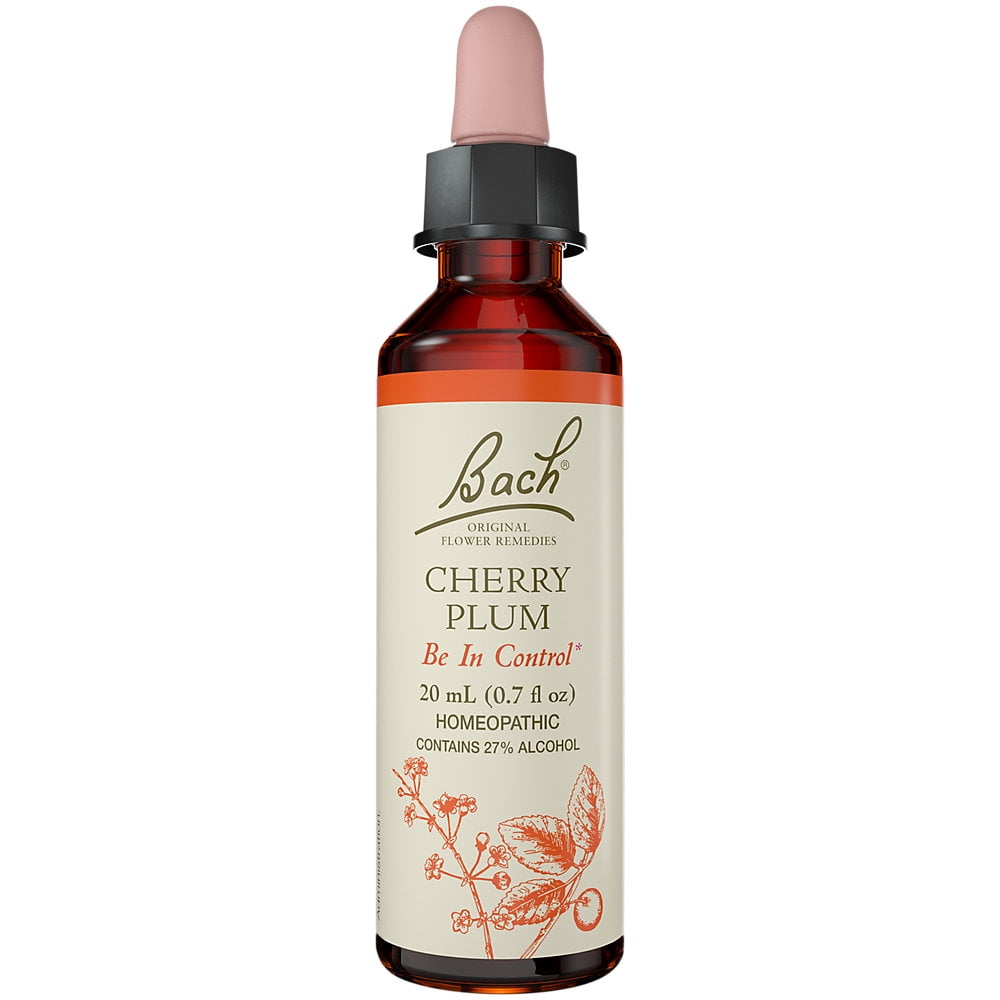 Bach Original Flower Remedies, Cherry Plum for Control, 20mL Dropper