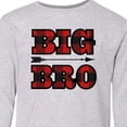 thumbnail image 4 of Inktastic Big Bro Buffalo Plaid Brother Long Sleeve Youth T-Shirt, 4 of 5