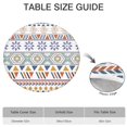 thumbnail image 6 of Boho Chic Round Tablecloth with Elastic Border, Vibrant Floral Print Fits 52-56 Inch Tables for Kitchen and Party, 6 of 7