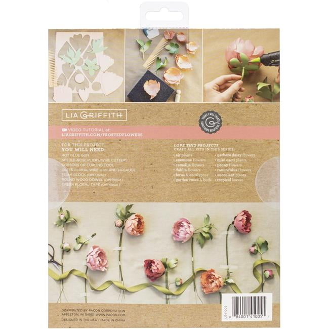 Pacon LG41005 Lia Griffith Frosted Paper Peony Flowers, Assorted Colors