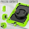 thumbnail image 6 of TECH CIRCLE Rugged Case for Apple (10.2-Inch) iPad Tablet (iPad 9th/8th/7th Gen) - Drop Proof Protective Kickstand Case Portable Handle Sturdy Cover with [Screen Protector], Green+Black, 6 of 8