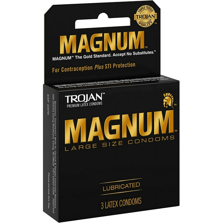 TROJAN Magnum XL, Extra Large Condoms, 3 Count(2pack) 
