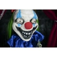 thumbnail image 4 of Haunted Hill Farm Hanging Clown Prop Animatronic with Lights and Sound, Indoor/Covered Outdoor Halloween Decoration, HHFTCL-1HLSA, 4 of 15