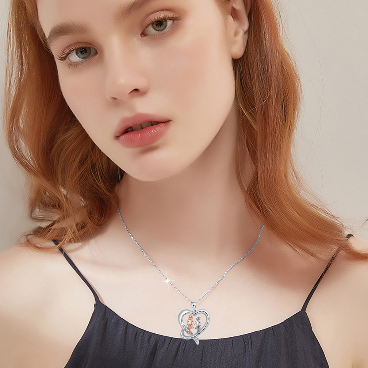 Mother's Day Gifts for Women, Sterling Silver Sisters Necklace with Zircon Jewelry Gift for Sisters