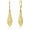 GoldB, variant on French Leverback Hammer Square Bar Long Drop Earrings, 925 Sterling Silver, 14K Gold Plated