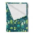 thumbnail image 2 of Jellyfish Soft Flannel Fleece Throw Blanket, Funny Marine Creatures in Childish Doodle Style Tentacles Whimsical Pattern, Cozy Plush for Indoor and Outdoor Use, 50" x 70", Multicolor, by Ambesonne, 2 of 5