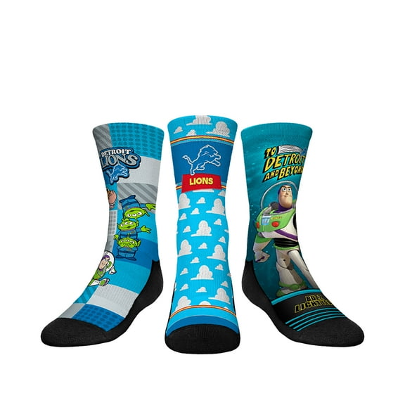 Youth Rock Em Socks Detroit Lions Toy Story 3-Pack Crew Socks
