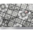 thumbnail image 3 of Soimoi Polyester Crepe Fabric Check & Damask Patchwork Printed Fabric 1 Yard 52 Inch Wide, 3 of 3