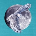thumbnail image 2 of Wild Bobby, Mosaic Full Moon Owl Winter Snow, Animal Lover, Front and Back Garment-Dyed Short Sleeve Tees, Blue Lagoon, Small, 2 of 3