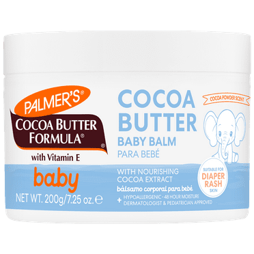 Palmer's Cocoa Butter Formula Hydrating Baby Balm, 7.25 oz, Nourish Dry Skin, Eczema, Cradle Cap & Diaper Rash