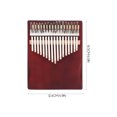 thumbnail image 2 of FUEENIRVA 1 Set of Kalimba for Beginners Music Production Wood Coffee Instrument, 2 of 6