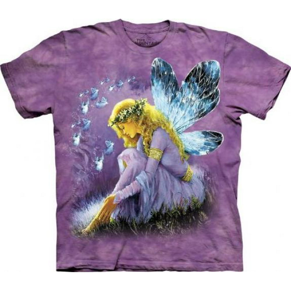 The Mountain The Mountain Mens Purple Winged Fairy TShirt, Size