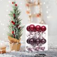 thumbnail image 2 of CuiLiyq Christmas Ball Ornaments, 24 PCS Shatterproof Christmas Hanging Balls for Xmas Tree DIY Craft Gifts, for Home Holiday Wedding Party Decorations (Wine), 2 of 6