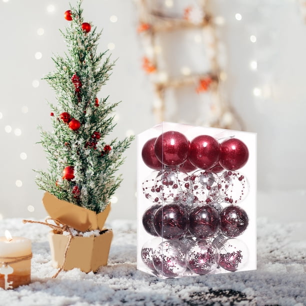 PET Transparent Ball Plastic Ball Round Ball 6cm Colourful Christmas Ball Christmas Tree Ornaments Hanging Decorative Ball