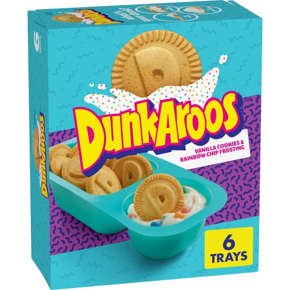 Dunkaroos Vanilla Cookies and Rainbow Chip Frosting, 1 oz, 6 ct