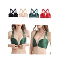 thumbnail image 4 of Women Front Closure Bra Plus Size Thin Padded No Underwire Bras, 4 of 7