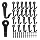 thumbnail image 1 of Gancho Para Ropa De 24 Piezas Con Tornillos, Gancho Pesado Para Colgar Ropa, Utilizado Para Pared Gancho PráCtico De Hierro Negro (Negro), 1 of 7