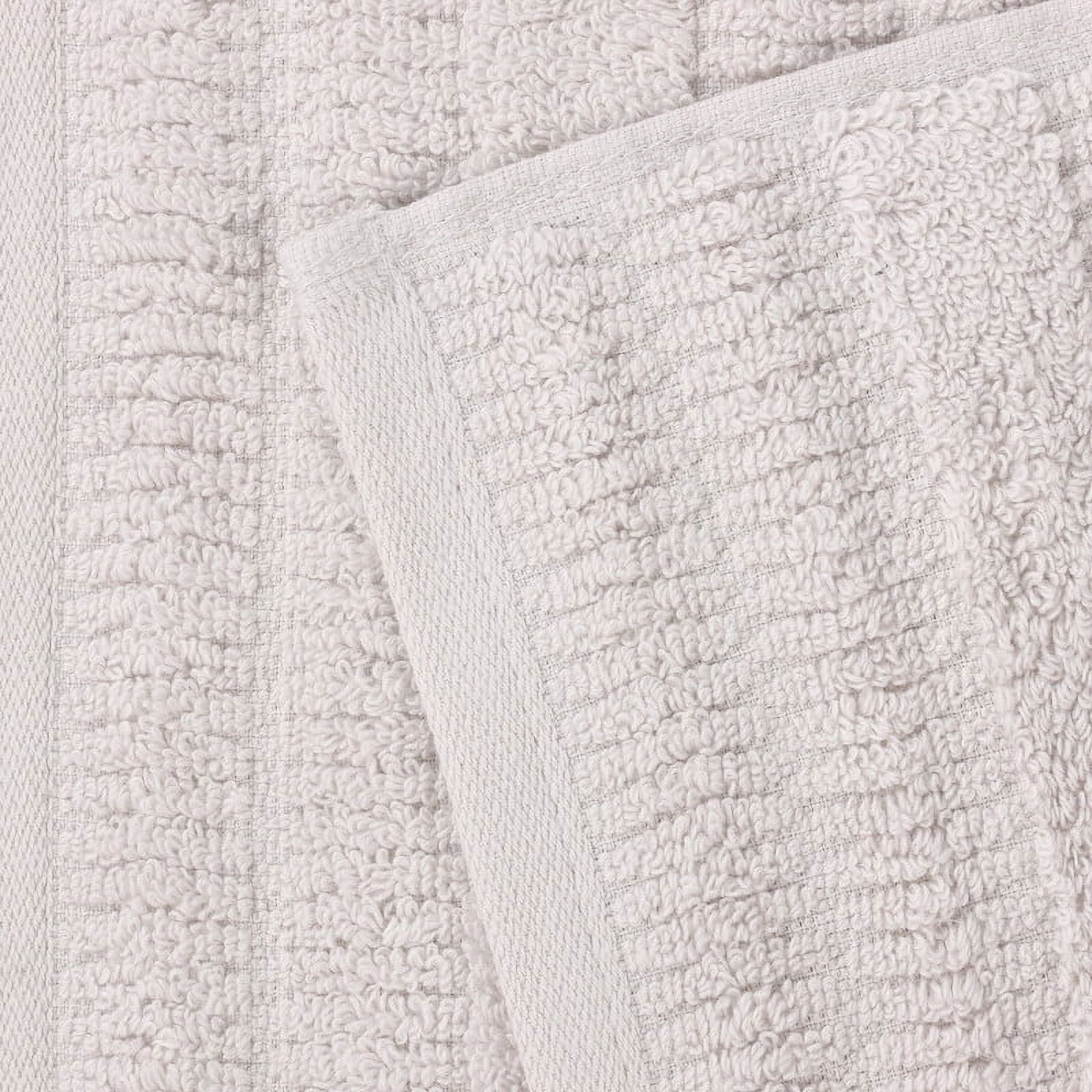 Superior Mika Smart Twist Cotton Medium Weight Bath Towels, Set of 2, Quick Dry Towels, Silver