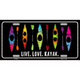 thumbnail image 1 of Live Love Kayak Metal License Plate, 1 of 1