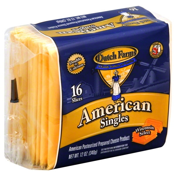 Dutch Farms American Cheese Singles 12 Oz 16 Count Walmart Com Walmart Com