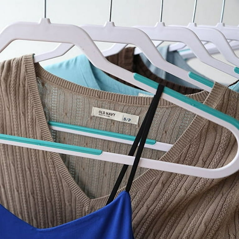Mainstays Non-Slip Clothing Hangers, 30 Pack, White, Durable