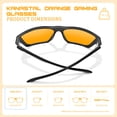 thumbnail image 5 of KANASTAL Orange Blue Light Blocking Glasses Mens Gaming Glasses Blue Light Filter Computer Screen Women Anti Glare UV400 - Black Frame Orange Lens, 5 of 7