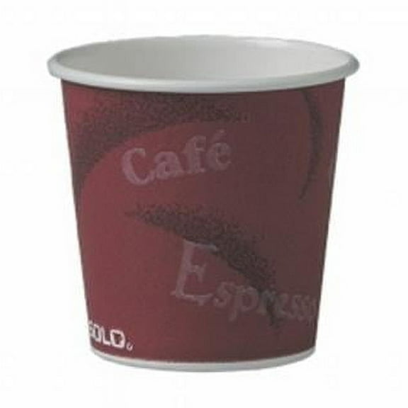SCC 4 oz Poly Paper Hot Cup, 50 Per Pack & Pack of 20