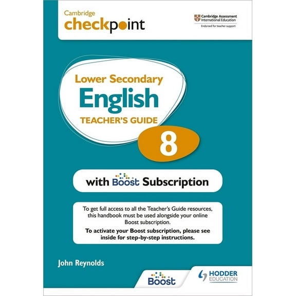 Cambridge Checkpoint Lower Secondary English Teacher's Guide 8 with Boost Subscription Booklet: Hodder Education Group, (Paperback)