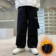 thumbnail image 2 of Teen Cargo Pants Boys Baggy Pants Elastic High Waisted with Pocket Classic Fit Boys Active Pants Hop Pants Size 12-13 Years Boys Clothes, 2 of 4
