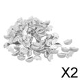thumbnail image 1 of Conectores de punta de Abrazadera BLESIY, 100 piezas, 2x100 Uds, Semicircular Plateado, 1 of 8