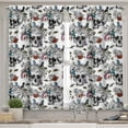 thumbnail image 2 of Ambesonne Gothic Valance & Curtain, Day of the Dead Skulls, 55"x36", Multicolor, 2 of 6