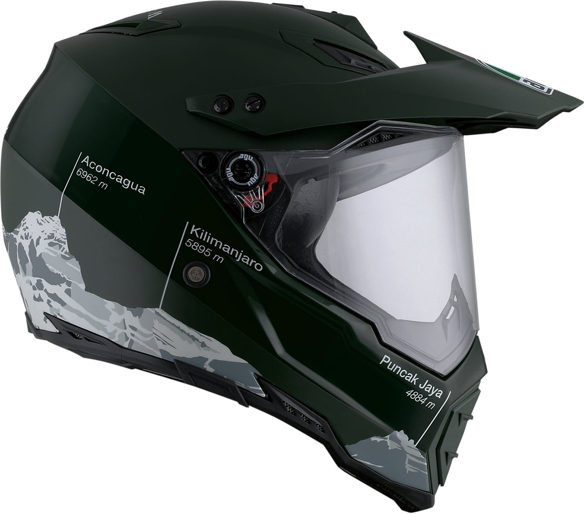 AGV AX-8 Dual Sport EVO Helmet Green/White Lg 7611O2D001009 - Walmart.com