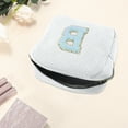 thumbnail image 3 of Unique Bargains 1 Pc Letter B Pattern Makeup Bag for Travel White Corduroy, 3 of 6