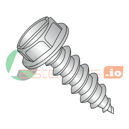 

#8 x 1 1/2 Type A Self-Tapping Screws / Slotted / Hex Washer Head / 18-8 Stainless Steel (Quantity: 2 000 pcs)
