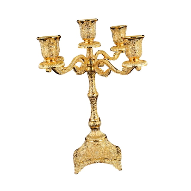 Candelabro de 5 brazos para mesa de centro o salón Oro