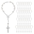 thumbnail image 1 of 30Pcs Baptism Rosary Beads Finger Baptism Rosaries Faux Pearls for Baptism Favors Christening Favors, 1 of 5
