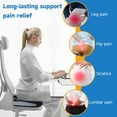 thumbnail image 6 of Seat Cushions for Office Chairs Coccyx Cushion for Tailbone Pain Relief Cushion Office Chair Wheelchair Cushion for Long Sitting Back Pain，Memory Foam Seat Car Computer Desk Chair Cushion Black, 6 of 6
