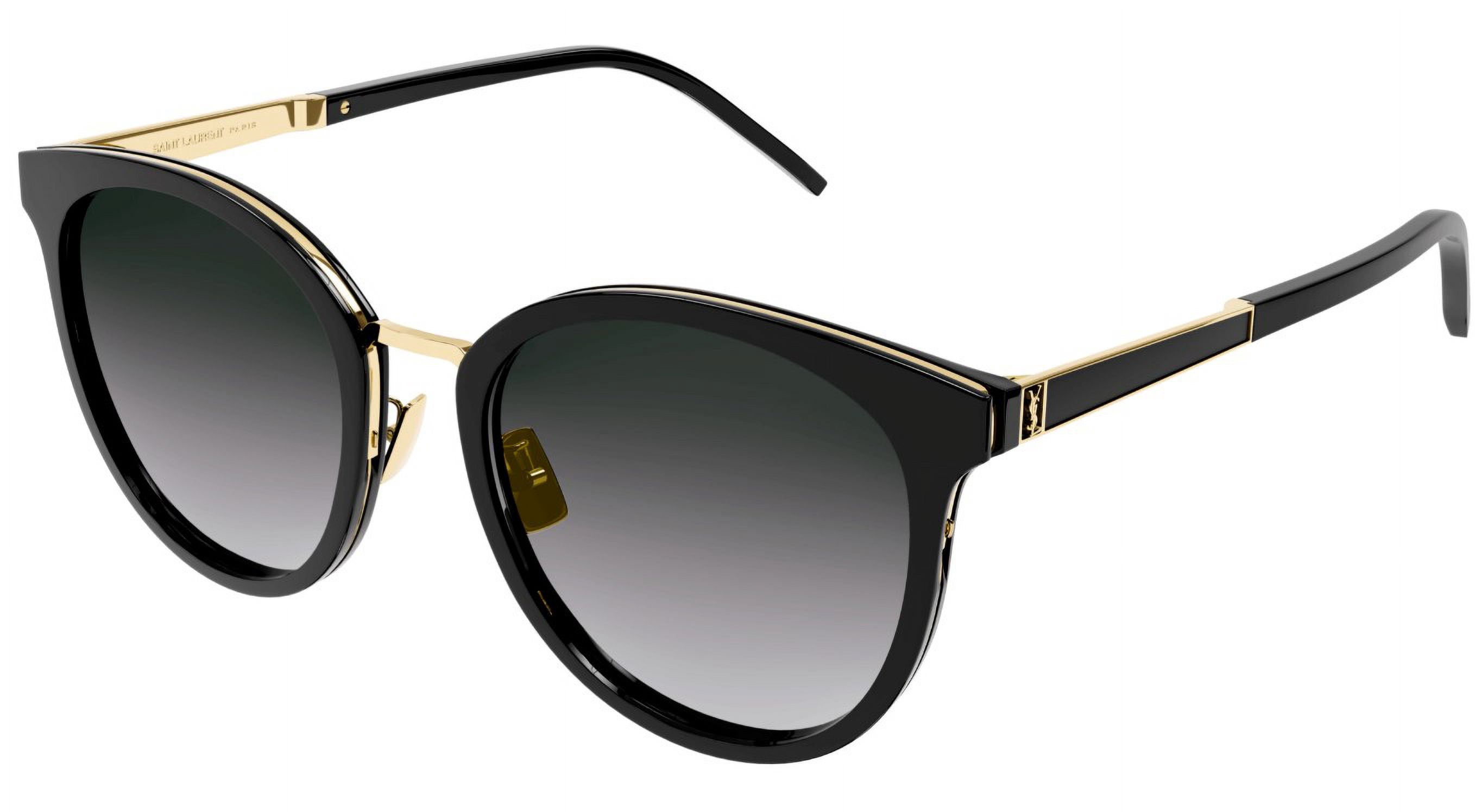 SAINT LAURENT SL M101 002 Oval Panthos Acetate Black Grey 55 