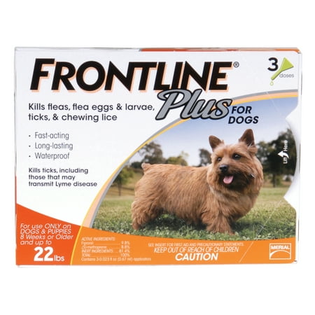 Frontline Plus Flea & Tick Control, 3 pack (up to 22