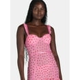 thumbnail image 3 of Just Sexy Lingerie Women’s Printed Mesh Chemise Set, 2-Piece, Sizes S-XL, 3 of 4