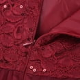 thumbnail image 6 of Miaeowve Wedding Flower Girl Dress for Toddler Kids Sleeveless Sequins Lace Tulle Birthday Party Gown Burgundy 8, 6 of 7