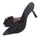 thumbnail image 1 of Zapatillas Abiertas Del Dedo Del Pie de las Mujeres con Doble Arco Detalle Punteado Dedo Del Pie de Tacón Alto Mulas para el Uso Casual, Tacones de Sandalias Negras con Tacón Cónico Delgado Y Desliza, 1 of 8