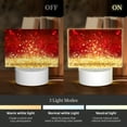 thumbnail image 3 of Cauagu Red Gold Glitter for Rectangle Acrylic Night Light - Acrylic Modern Bedside Light with LED Light Lamp Base - Decorative Night Lamp for Restaurant Bar Cafe Shop, 3 of 9