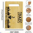 thumbnail image 3 of Master Of The Grill And Best Dad Ever Cutting Board Gifts Bamboo Cutting Boards For Kitchen Housewarming Gift Present For Fathers Day 11x7inches, 3 of 5