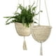 thumbnail image 1 of Cestas colgantes de pasto marino natural, macetas ecológicas para plantas de interior, tapa de maceta, cáscara de maíz, 25 cm x 16 cm, juego de 2, 1 of 5