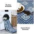 thumbnail image 2 of Geetinfly 9FT Area Rugs*12FT Area Rugs 9in*12in Large Rug Moroccan Diamond Rug Bohemian Tribal Rug Geometric Rug Living Room Bedroom Rug Non-Shedding Low Pile Floor Cover Blue Gray blue, 2 of 7