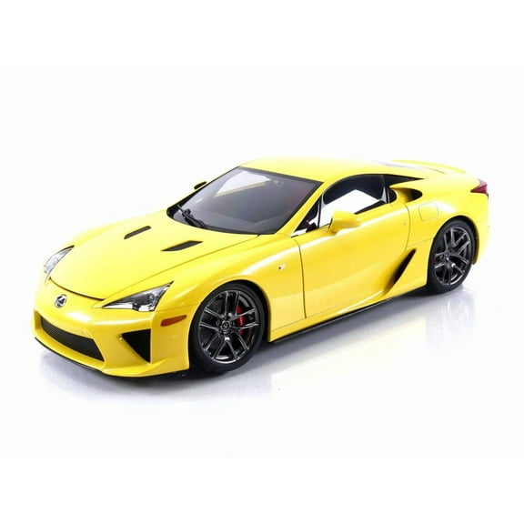 Lexus LFA Pearl Yellow with Red and Black Interior 1/18 Model Car by Autoart
